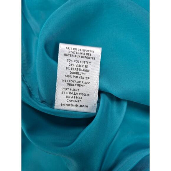 Trina Turk Penny Dress Aqua Green Shift Dress Zipper Back Fully Lined Sz 4 NWOT - Picture 5 of 7